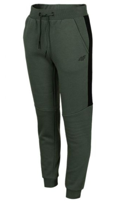 4F Παιδικό παντελόνι φόρμας φούτερ για αγόρι χακί